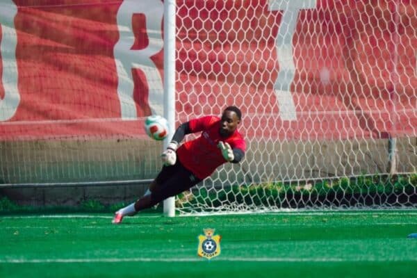 Lionel Mpasi training with DR Congo ahead of World Cup playoff