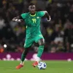Moussa Niakhaté in action for Senegal during an international match