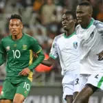 South Sudan players celebrate a goal during their 4-0 win over Djibouti in Juba