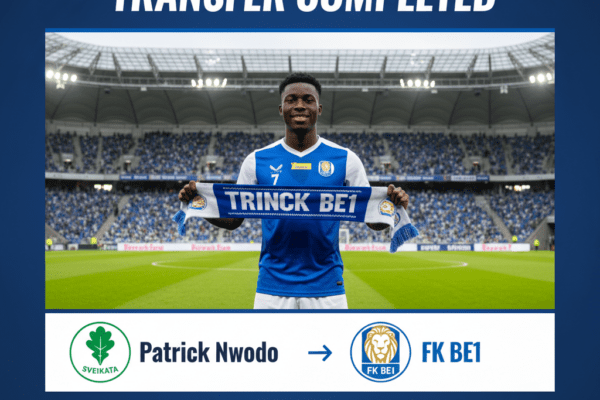 Patrick Nwodo: Nigerian midfielder moves to Lithuanian side FK BE1
