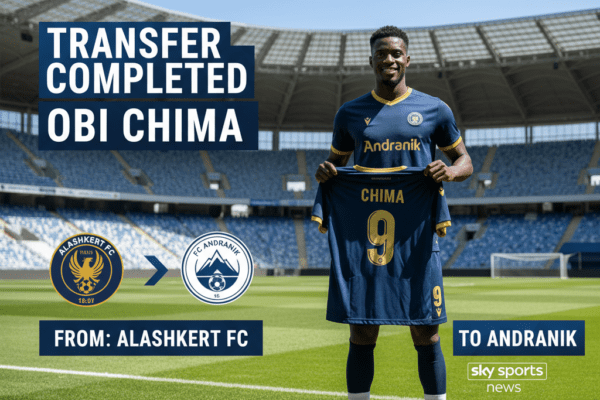 Obi Chima: Nigerian left winger seals move to Andranik in Armenia