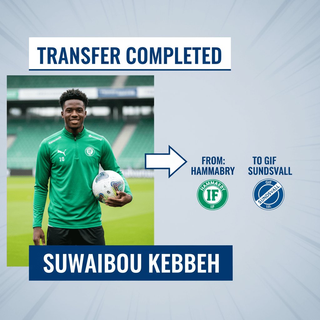 Suwaibou Kebbeh: Gambian striker linked with move to Swedish side GIF Sundsvall
