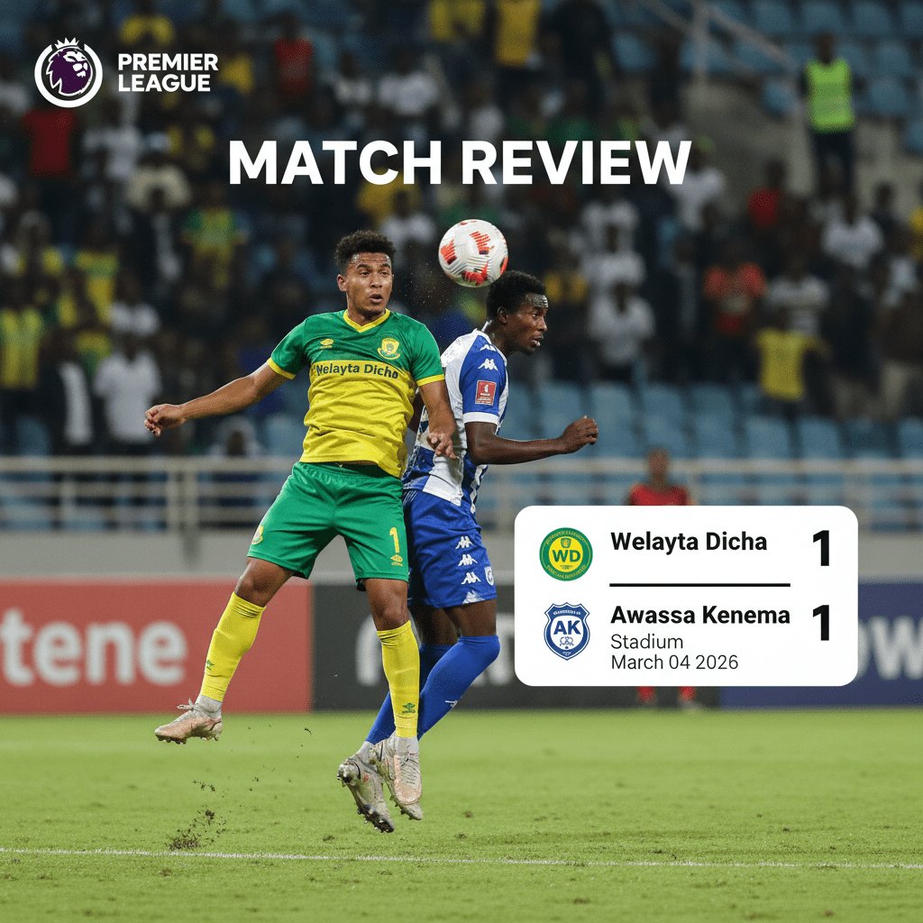 Welayta Dicha vs Awassa Kenema 1:1, 2026-03-04, Ethiopia Premier League – Match Report, Goals, Highlights & Stats