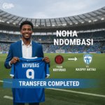 Noha Ndombasi: Centre-forward linked with move to Kazakhstan side Kaspiy Aktau