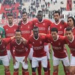 Match action between Etoile du Sahel and Al Nasr in a friendly game