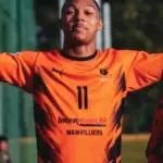 Kylian Viemont playing in a youth football match