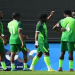 Nigeria players celebrating goals