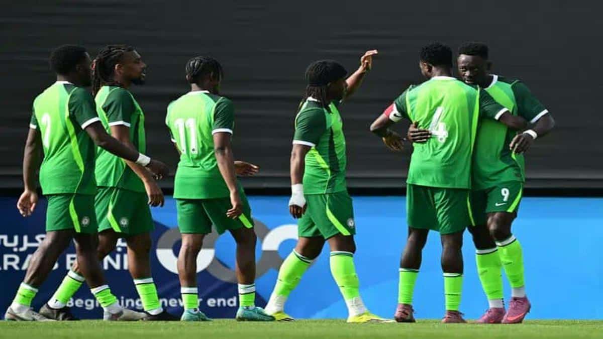 Nigeria players celebrating goals