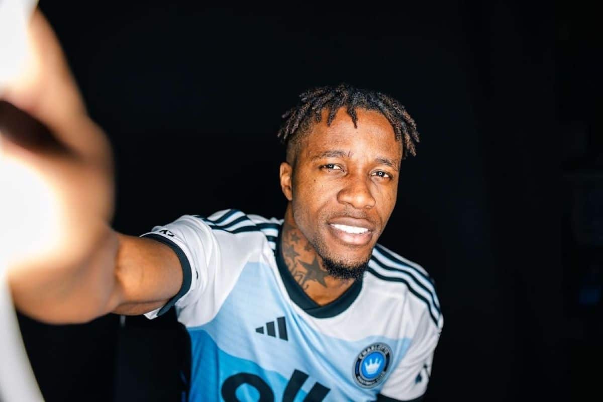 Wilfried Zaha in action during an MLS match for Charlotte FC