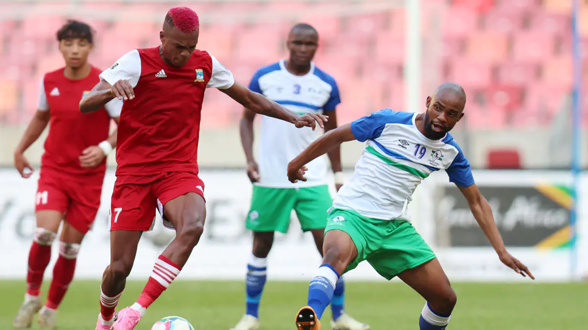Lesotho players celebrating comeback win over Seychelles in AFCON qualifiers