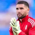 Luca Zidane sitting on the bench during Granada match