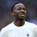 Pape Matar Sarr in action for Tottenham