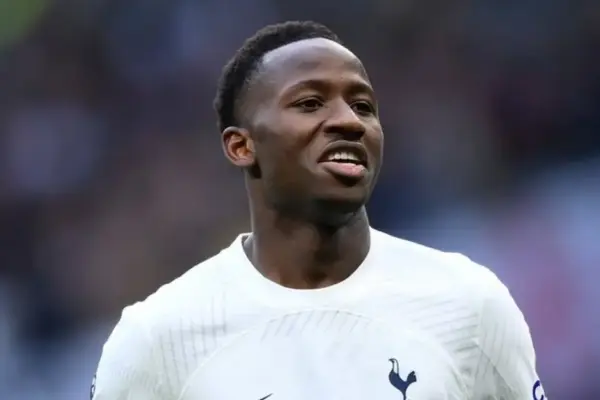 Pape Matar Sarr in action for Tottenham