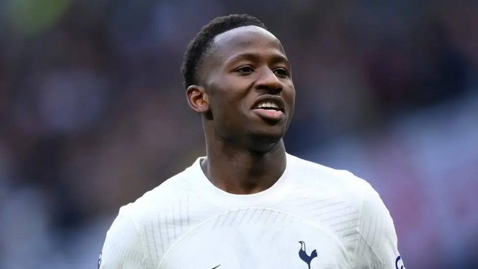 Pape Matar Sarr in action for Tottenham