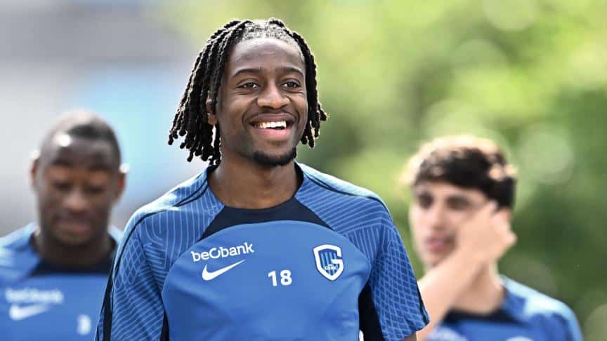 Joris Kayembe in action for Genk