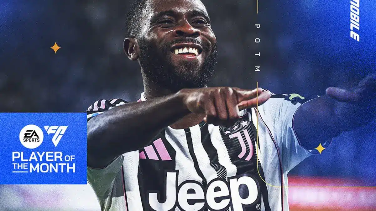 Juventus striker Jérémie Boga celebrating a goal during a Serie A match