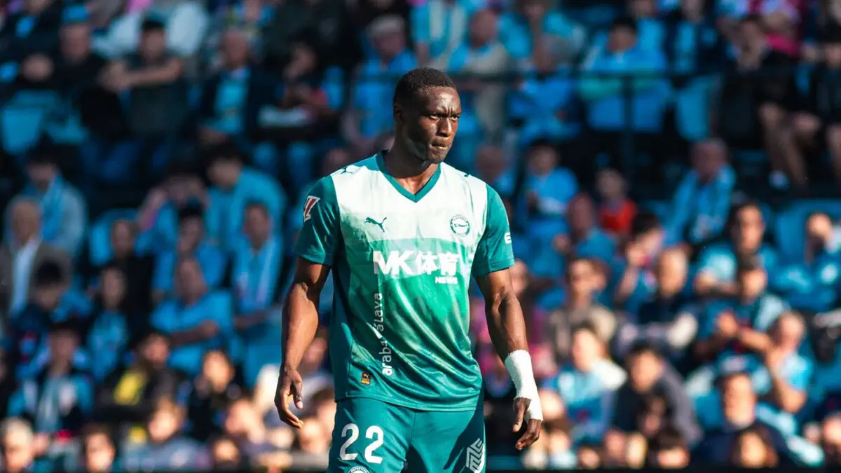Ibrahim Diabaté celebrates first Alavés goal