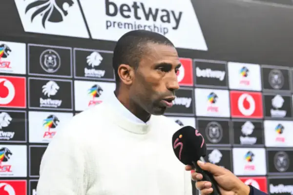 Orlando Pirates coach Abdeslam Ouaddou on the touchline during a match
