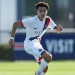 Aymen Assab playing for PSG U19 in a competitive match
