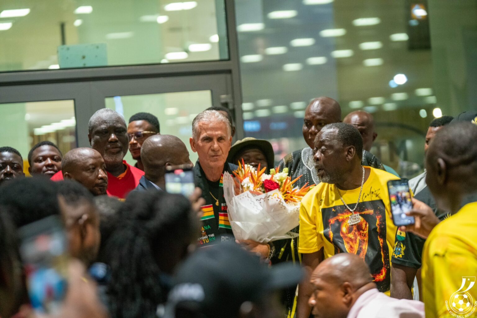 Carlos Queiroz touches down in Ghana ahead of Thursday unveiling