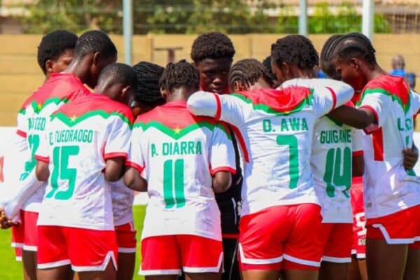 Burkina Faso U15 girls celebrate semi-final victory