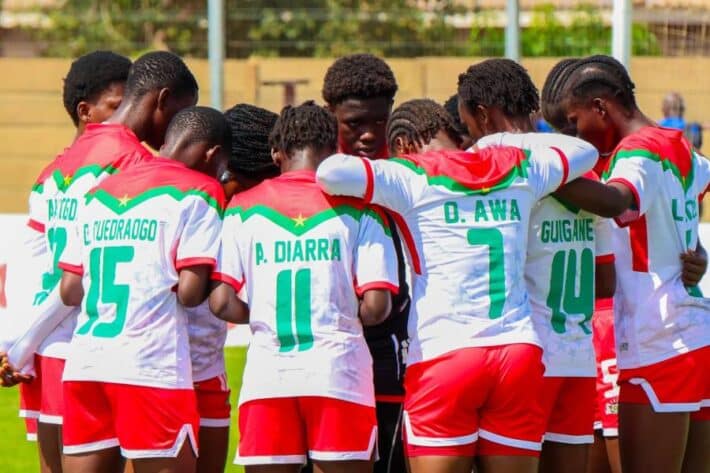 Burkina Faso U15 girls celebrate semi-final victory