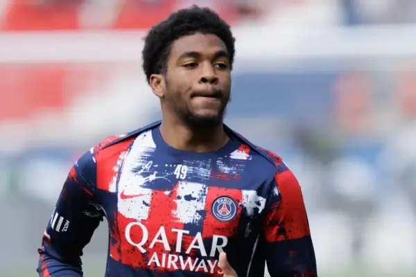 Ibrahim Mbaye in action for PSG