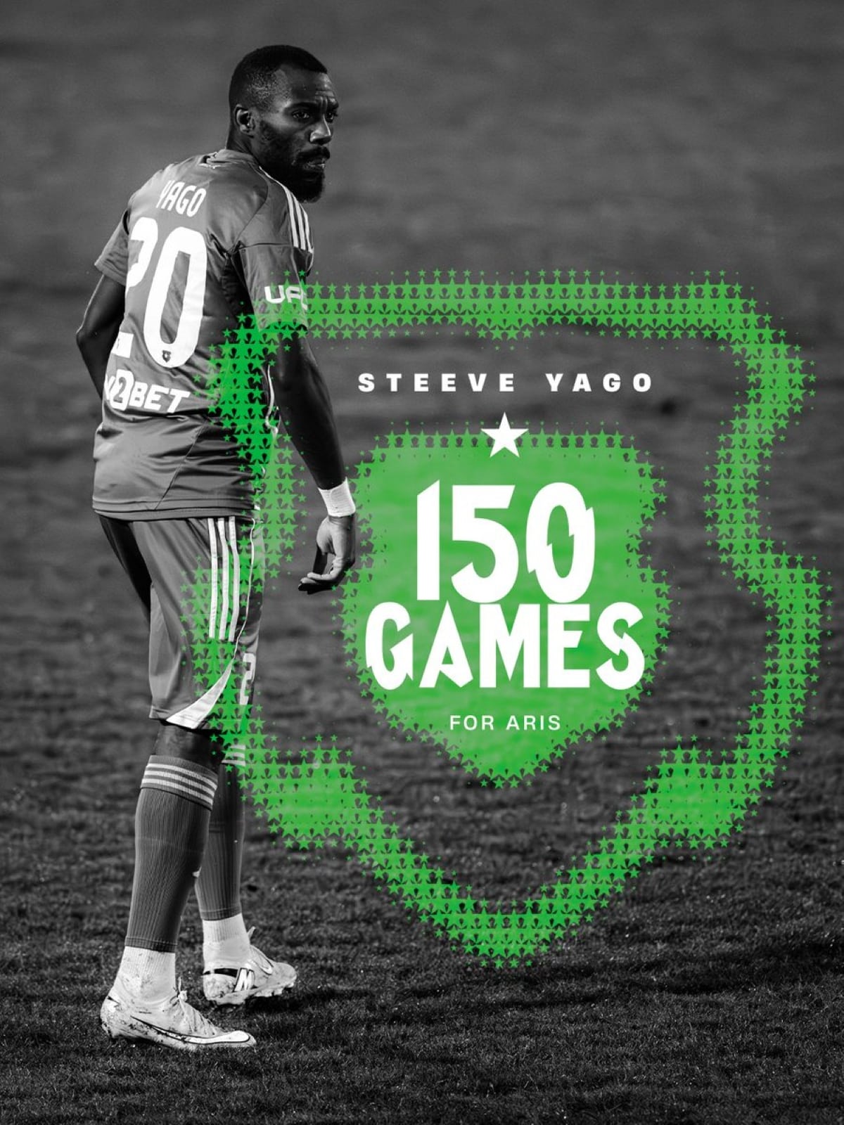 Yago honoured after 150 matches for Aris Limassol