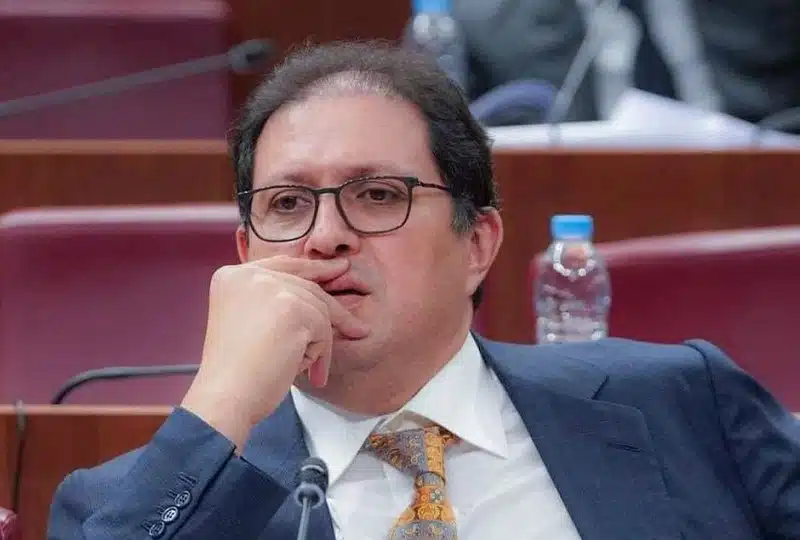 Wydad president Hicham Aït Menna speaking during a radio interview