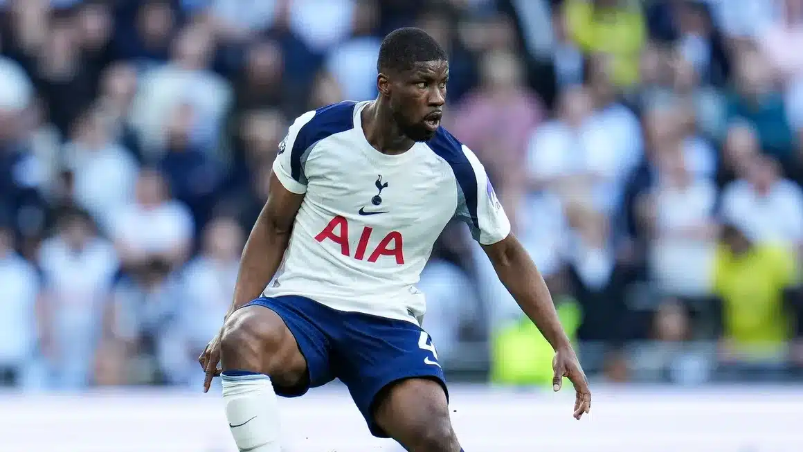 Kevin Danso playing for Tottenham Hotspur