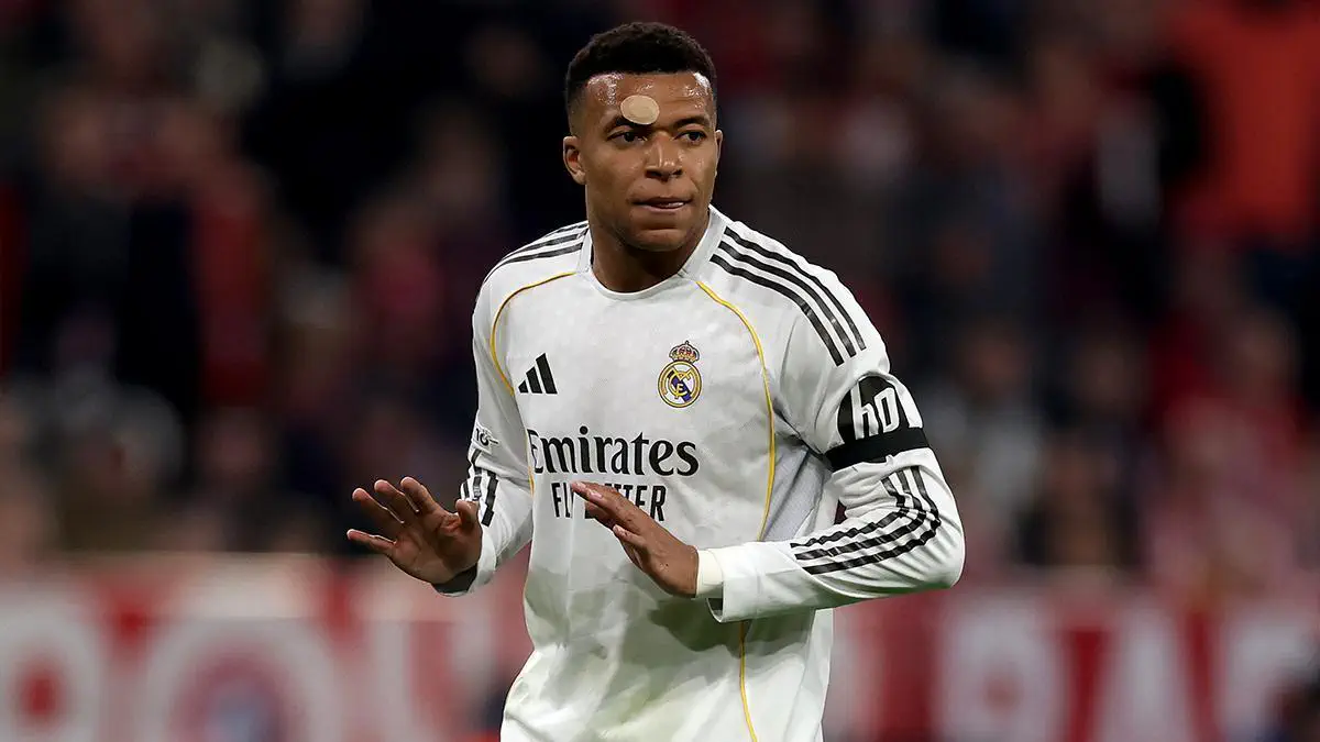 Kylian Mbappe reacts to Champions League elimination