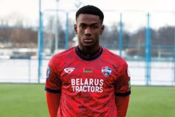 Nabil Natama injury during FK Minsk match