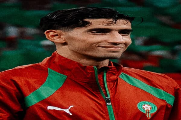 Nayef Aguerd playing during a competitive football match
