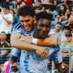 Ousseni Bouda celebrates goal for San Jose