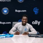 Beninese striker Rodolfo Aloko in action for Charlotte FC