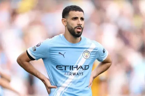Rayan Aït Nouri in action for Manchester City