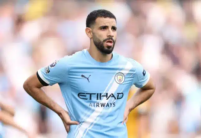 Rayan Aït Nouri in action for Manchester City