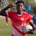 ékou Oumar Maïga during a match for Binga FC