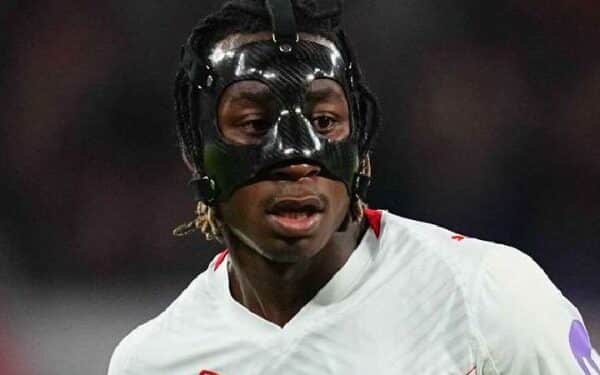 Yan Diomande playing for RB Leipzig