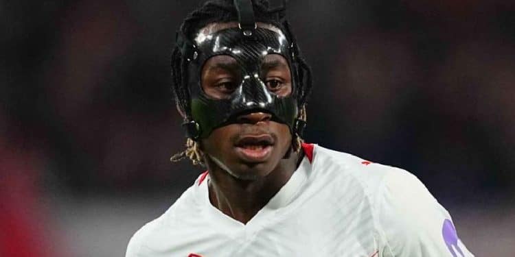 Yan Diomande playing for RB Leipzig