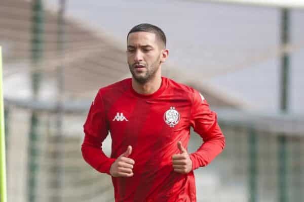 Hakim Ziyech during recovery training session