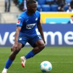 Bazoumana Touré dribbling for TSG Hoffenheim in Bundesliga match