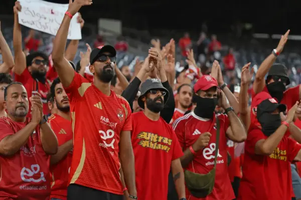 Al Ahly supporters in stadium during CAF Champions League match