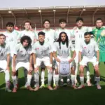 Algeria U17 players competing against Egypt U17 in Cairo