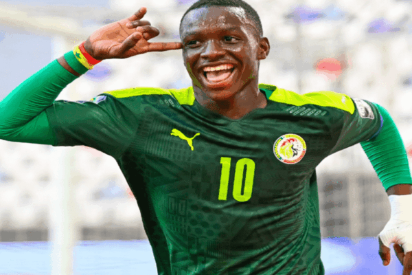 Amara Diouf playing during the U17 Africa Cup of Nations