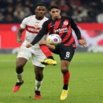 Chaibi in action for Eintracht Frankfurt during Bundesliga match