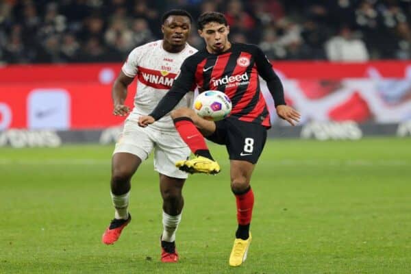 Chaibi in action for Eintracht Frankfurt during Bundesliga match