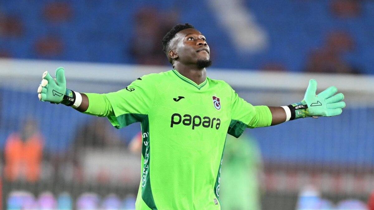 André Onana handling the ball during a match