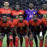 Angola national team players training ahead of a match