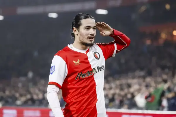 Anis Hadj Moussa training with Feyenoord squad during recovery